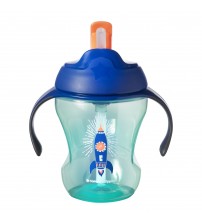 Cana Easy Drink cu pai, Tommee Tippee, 230 ml x 1 buc, 6luni+, Racheta albastra